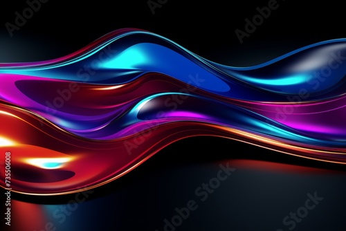 Iridescent liquid three-dimensional texture,vibrating color effect,high contrast psychedelic shapes
