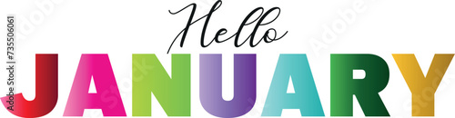 Hello january font. Typography,   You can use silver leaf, glitter, sequin, embroidery etc. to enhance the design.