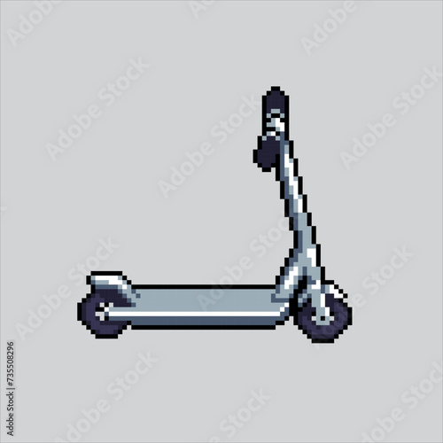 Pixel art illustration Kid Scooter. Pixelated Scooter. Kid Park Scooter. Pixelated for the pixel art game and icon for website and video game. old school retro.