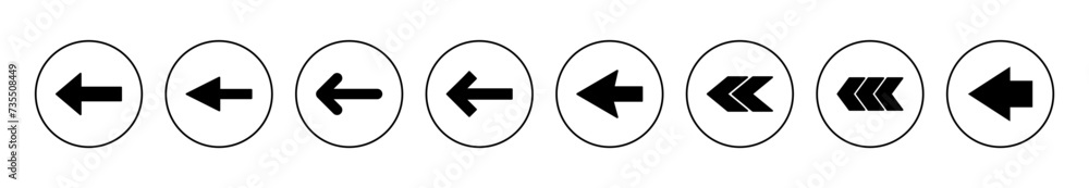 Arrow icon set vector. Arrow sign and symbol for web design. Arrow icon set vector. Arrow sign and symbol for web design.