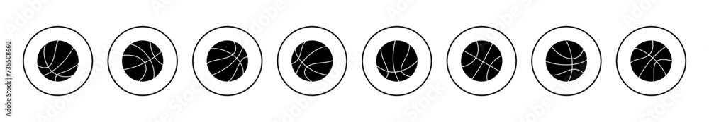 Basketball icon set vector. Basketball ball sign and symbol Basketball icon set vector. Basketball ball sign and symbol