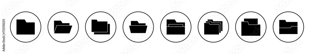 Folder icon set vector. folder sign and symbol Folder icon set vector. folder sign and symbol