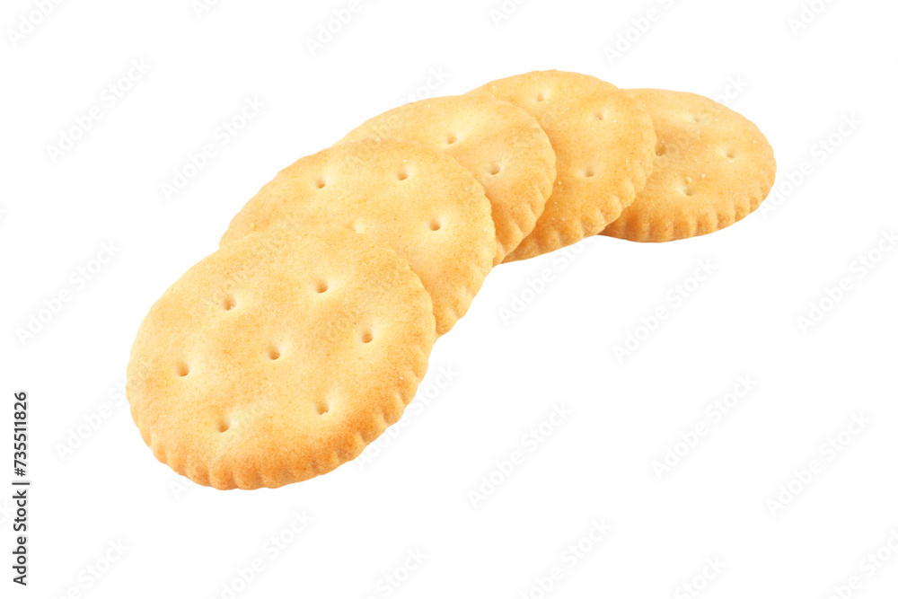 Round crackers isolated transparent Round crackers isolated transparent