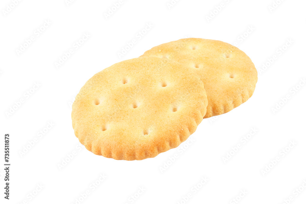 Round crackers isolated transparent Round crackers isolated transparent