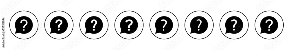 Question icon set vector. question mark sign and symbol Question icon set vector. question mark sign and symbol