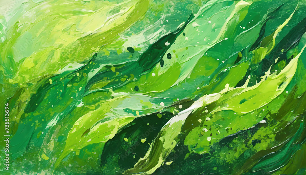 Abstract colorful green oil paint on surface art backdrop Abstract colorful green oil paint on surface art backdrop
