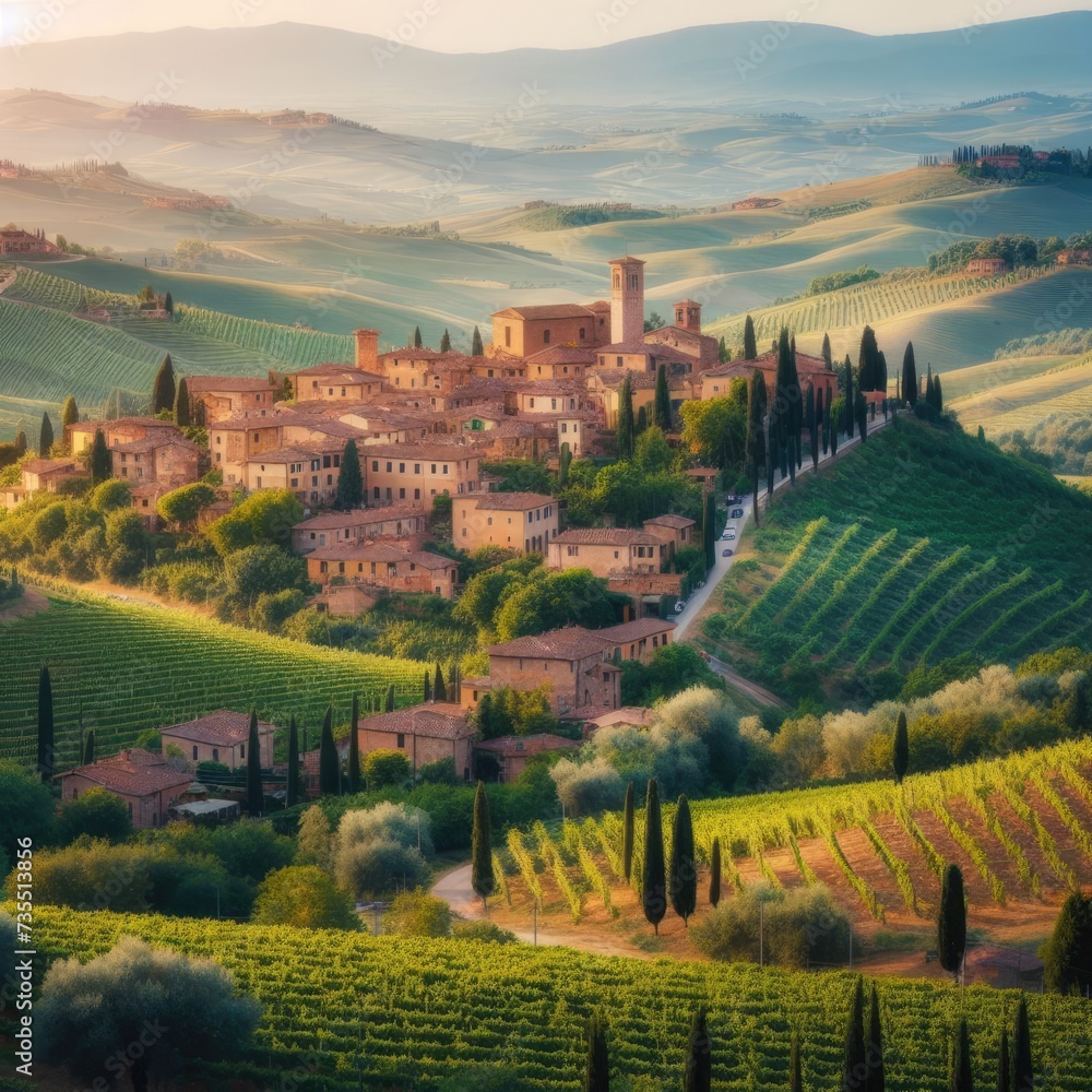 Naklejka premium Tuscan Countryside Charm