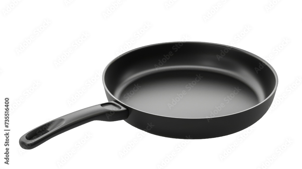 Frying Pan With Handle on White Background Frying Pan With Handle on White Background