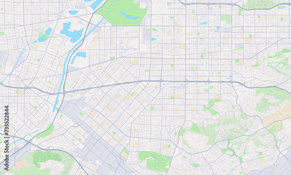 West Covina California Map, Detailed Map of West Covina California