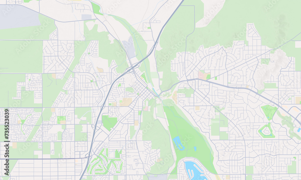 Fototapeta premium Victorville California Map, Detailed Map of Victorville California