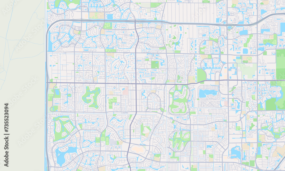 Coral Springs Florida Map, Detailed Map of Coral Springs Florida