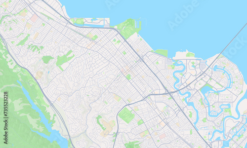 San Mateo California Map, Detailed Map of San Mateo California