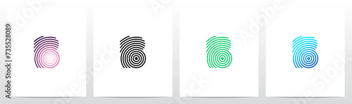 Concentric Circles Ripples Signal Letter Logo Design B