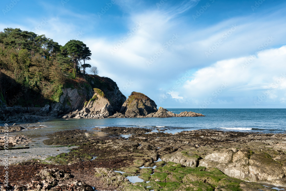 View of beautiful Lee Bay beach in Ilfracombe, Devon, UK View of beautiful Lee Bay beach in Ilfracombe, Devon, UK