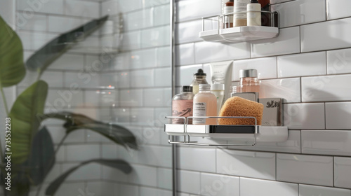 Utilize every inch of your bathroom by installing a corner shower caddy that effortlessly holds all your ries leaving your countertops clutterfree.