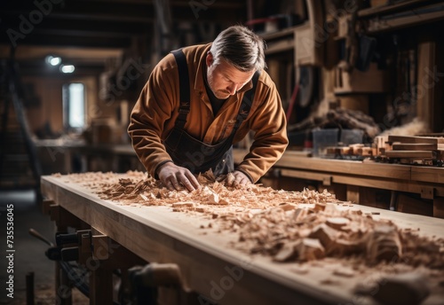 Man Working on Wood