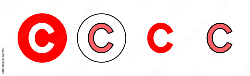 Copyright icon set illustration. copyright sign and symbol Copyright icon set illustration. copyright sign and symbol