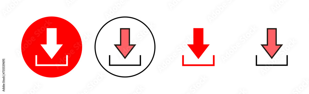 Download icon set illustration. Download sign and symbol Download icon set illustration. Download sign and symbol