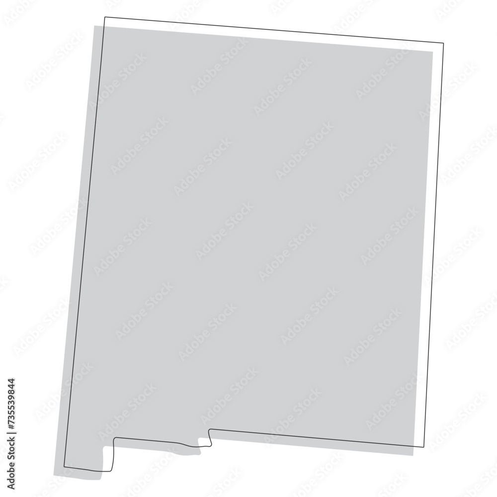 New Mexico state map. Map of the U.S. state of New Mexico. New Mexico state map. Map of the U.S. state of New Mexico.