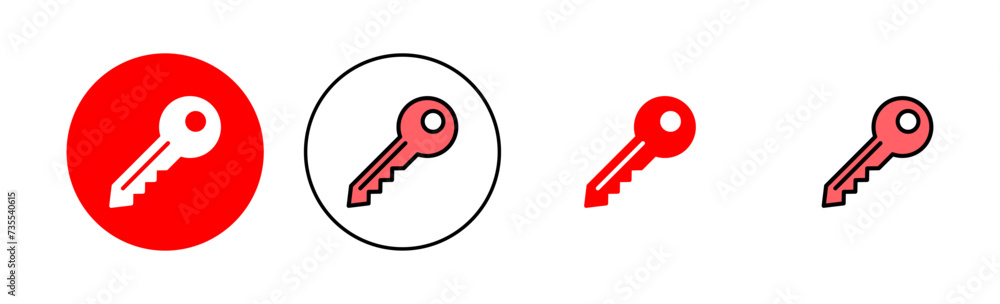 Key icon set illustration. Key sign and symbol. Key icon set illustration. Key sign and symbol.