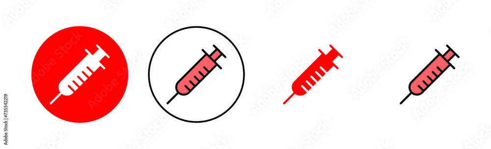 Syringe icon set illustration. injection sign and symbol. vaccine icon Syringe icon set illustration. injection sign and symbol. vaccine icon