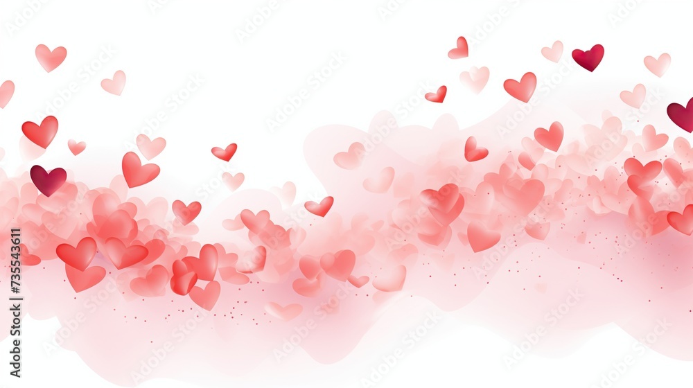 Abstract hearts background with free space 