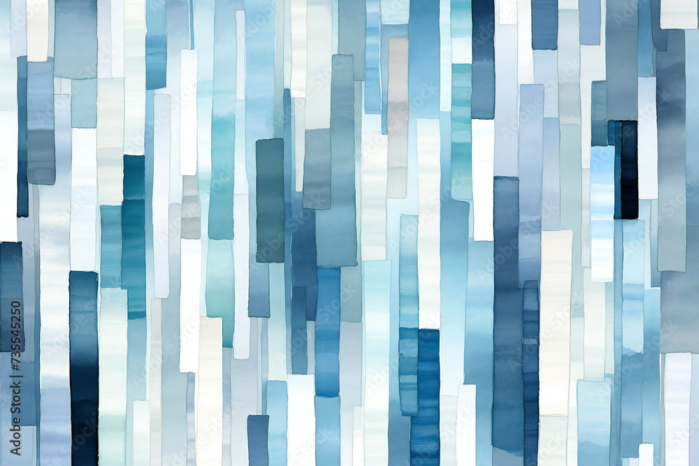 Blue background material painted with watercolor, Generative AI Blue background material painted with watercolor, Generative AI