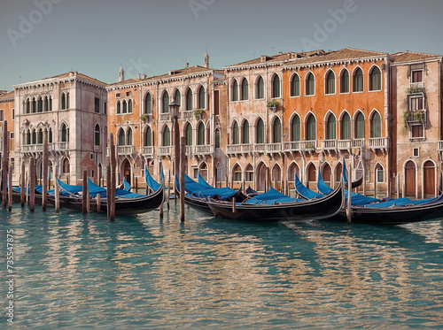 Gondolas in Venice, Italy - City of Venice
