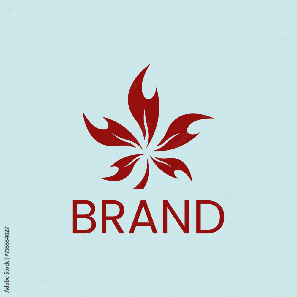 simple flame cannabis logo