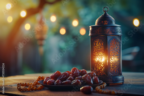 Ramadan Lantern and plate of Figs