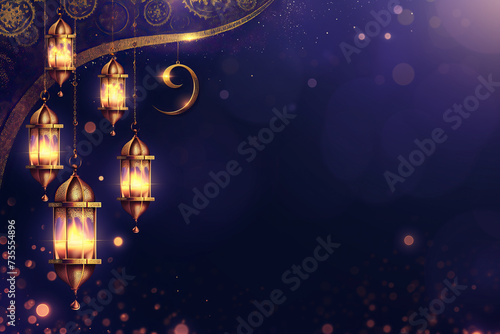 Golden Ramadan Lanterns illustration