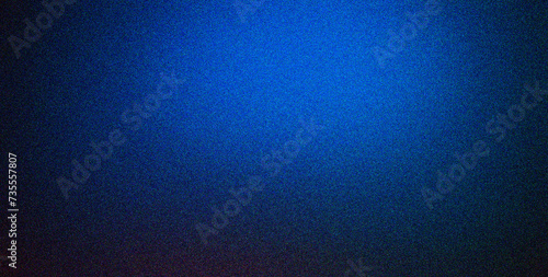 Dark Navy Blue Black Grainy Gradient Background Noise Texture Poster Backdrop Banner Design, Abstract Glowing Color Copy Space