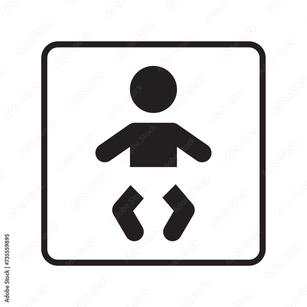 Baby Room icon. Baby zone. line vector icon on white background. High quality design element. Editable linear style stroke. Vector icon Baby Room icon. Baby zone. line vector icon on white background. High quality design element. Editable linear style stroke. Vector icon