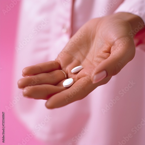 pills in the patient s hand  close-up  pharmaceuticals  taking medications. Treatment plan