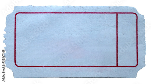 Raffle ticket mockup with transparent background