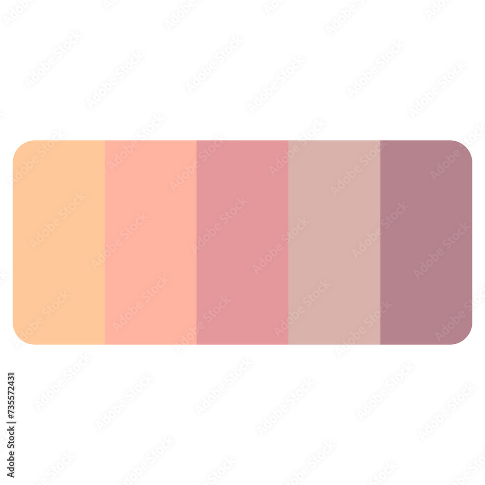 pink bandage. Vector illustration with palette. Color matching color palette. Fashion Trend Color guide palette. RGB HEX color guide Swatch Catalog Collection. Suitable for Branding.
