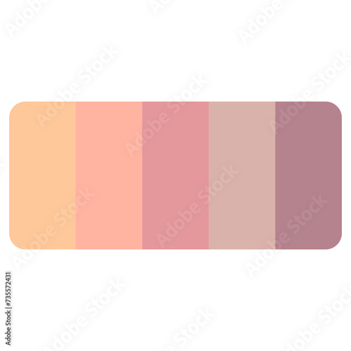 pink bandage. Vector illustration with palette. Color matching color palette. Fashion Trend Color guide palette. RGB HEX color guide Swatch Catalog Collection. Suitable for Branding.
