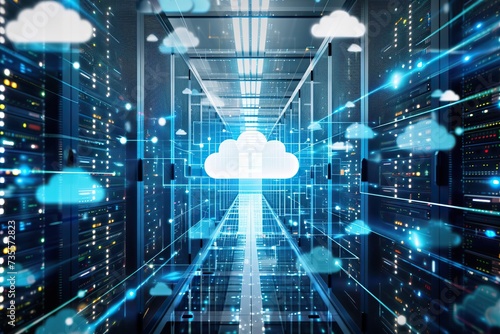 Pioneering the Future: Digital Infrastructure with Cloud Servers and Data Transfer Hubs.