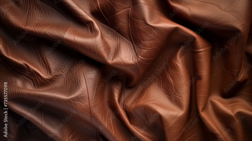 Obraz premium Rustic Ripples: Water Buffalo Leather Texture