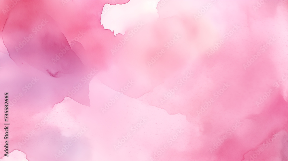 Abstract watercolour pink and white background with paints background