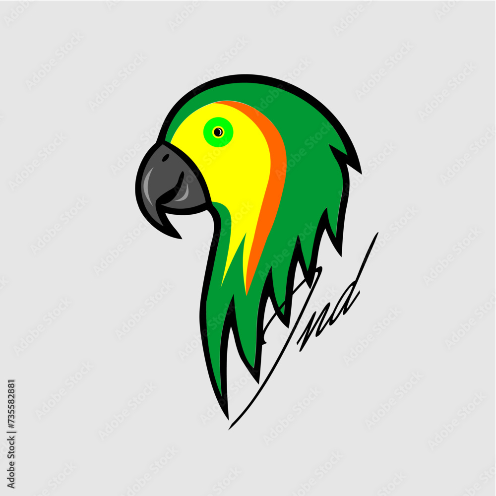 Obraz premium bird head logo