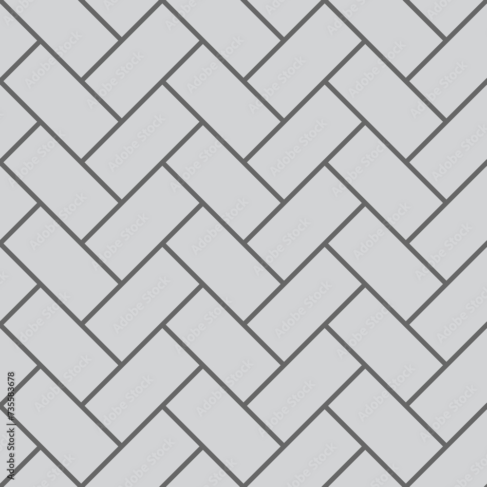 Herring bone cobblestone paving pattern, grey tile. Vector garden or park street or sidewalk flooring, pavement blocks or granite bricks top view Herring bone cobblestone paving pattern, grey tile. Vector garden or park street or sidewalk flooring, pavement blocks or granite bricks top view