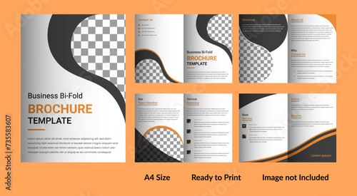 Modern business creative corporate bifold brochure design or business cover template