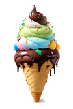 a delicious ice cream cone	
