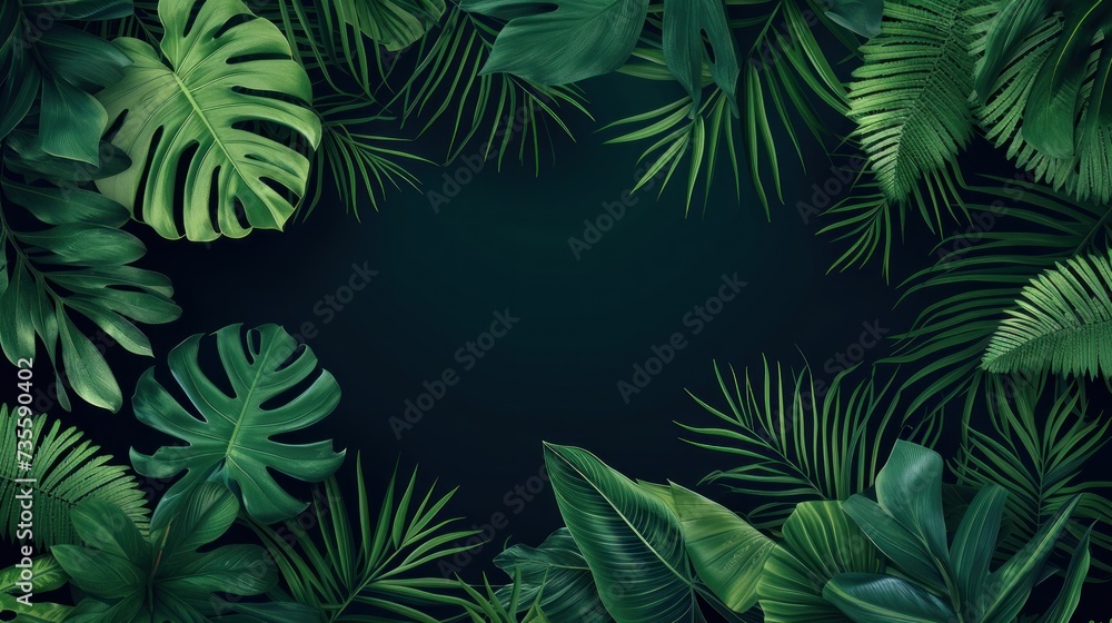 Green leaves in lush green colors. Generative AI. Green leaves in lush green colors. Generative AI.
