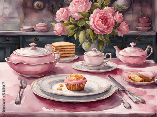 cup of tea and cakes