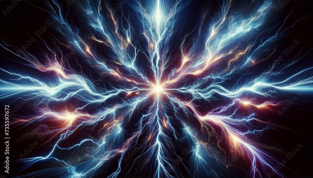 An image of electric arcs that crackle and surge across the frame ...