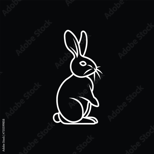 Vector line art rabbit © Yee Suen