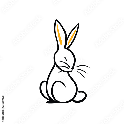 Vector silhouette rabbit symbol logo © Yee Suen