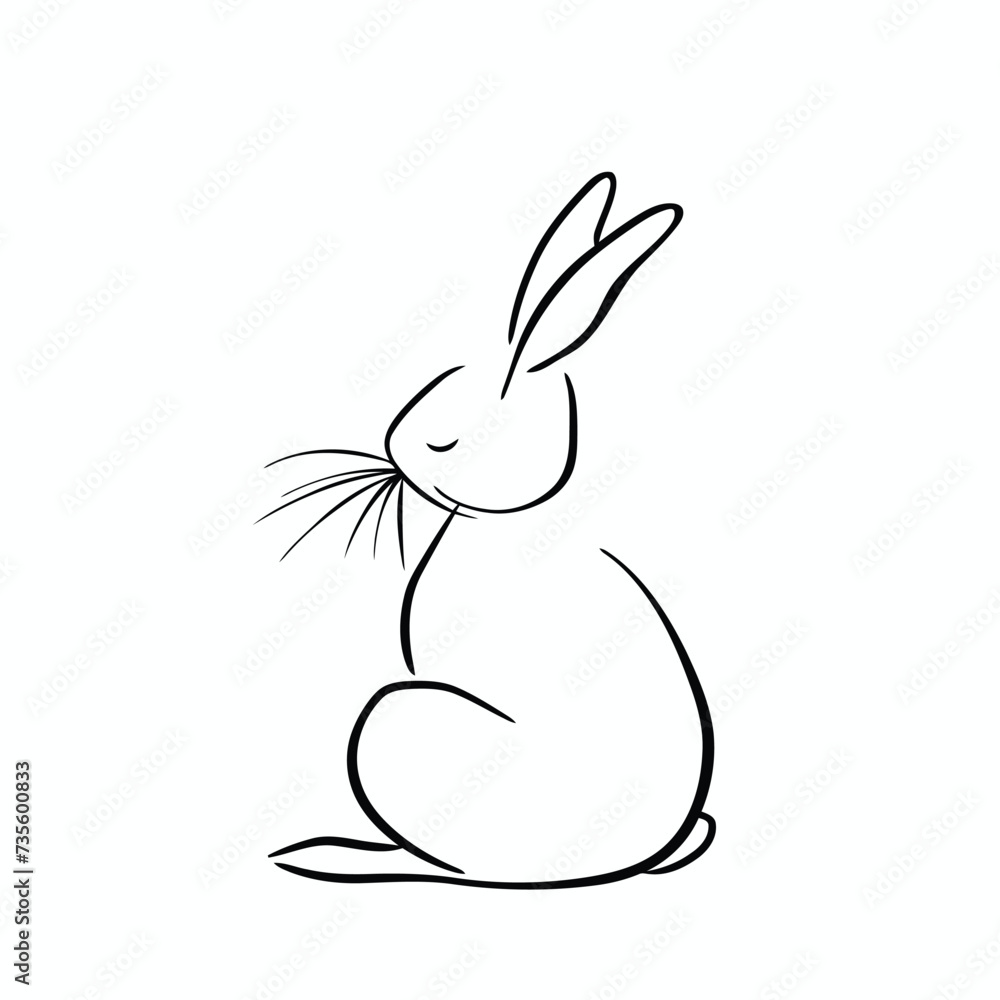 Vector cute cartoon rabbit Vector cute cartoon rabbit